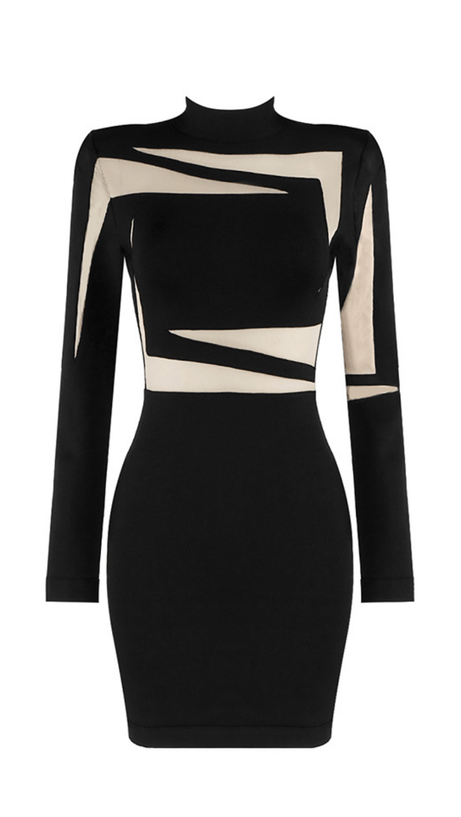 ABITO IN PIZZO CON CUCITURE CAVE.