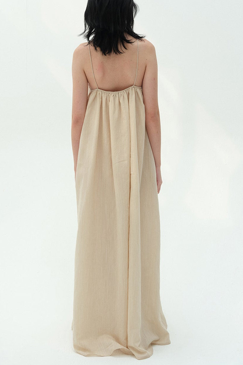 Iris Halter Maxi Dress in Khaki