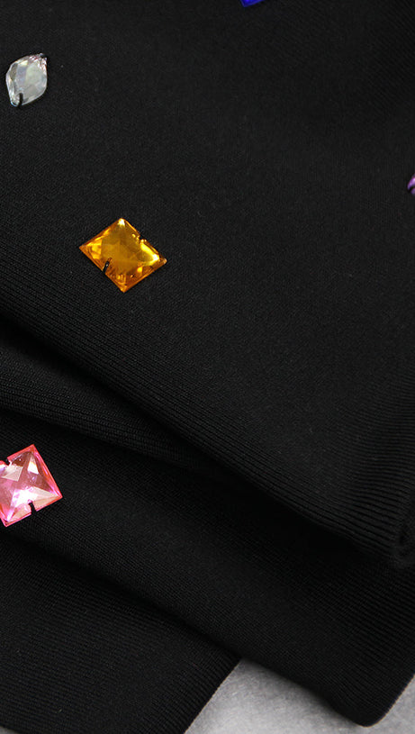 OFF-SHOULDER VELVET MIDI DRESS