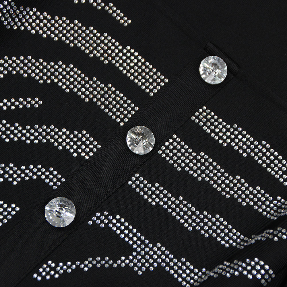 AIIZIE KNIT CRYSTAL MINI DRESS - product image