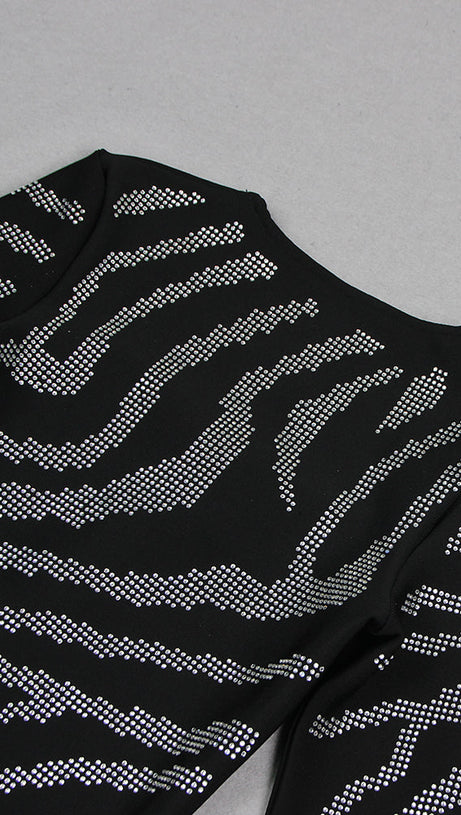 KNIT CRYSTAL MINI DRESS