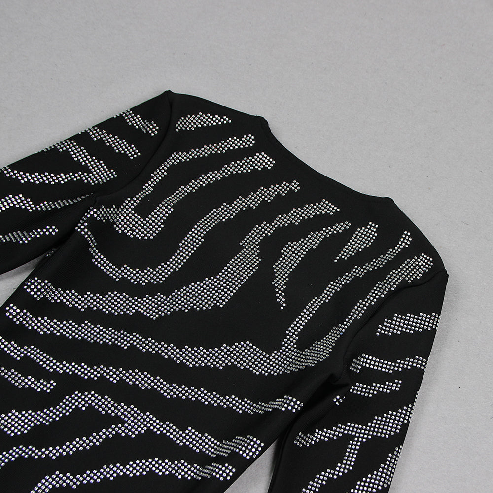 AIIZIE KNIT CRYSTAL MINI DRESS - product image