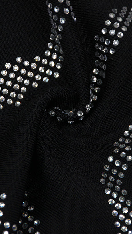 KNIT CRYSTAL MINI DRESS