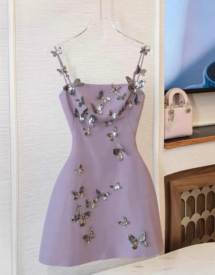 MINI ABITO ALDIS CON SPAGHETTI A FARFALLA