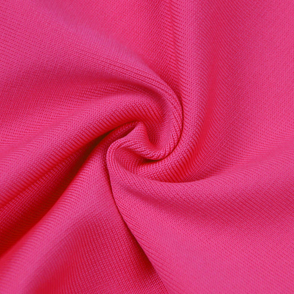 AIIZIE FLOWER PEARL STRAPS MAXI DRESS HOT PINK - product image