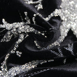 LONG SLEEVE SEQUIN VELVET SUIT BLACK