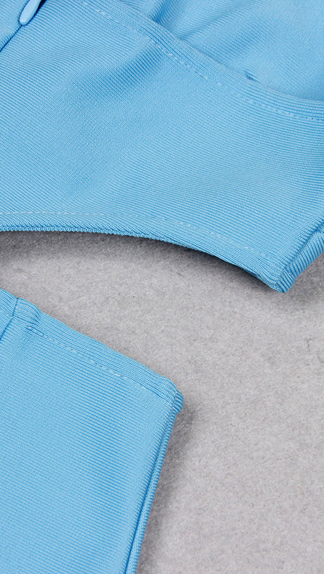 FLOWER APPLIQUE ONE-SHOULDER MIDI DRESS