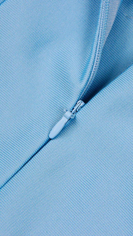 FLOWER APPLIQUE ONE-SHOULDER MIDI DRESS