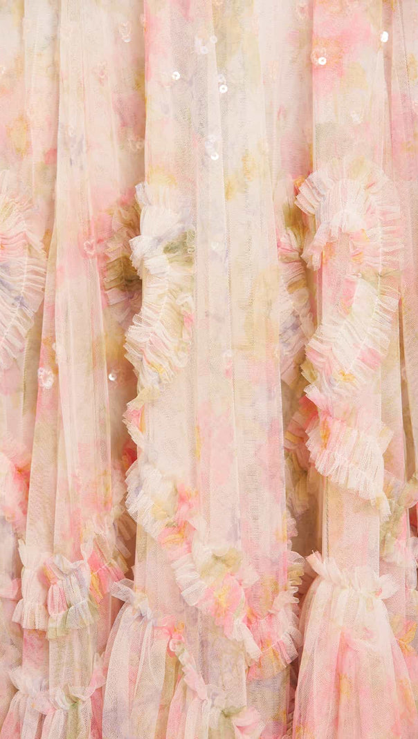 AIIZIE IMMORTAL ROSE OFF-SHOULDER ANKLE GOWN - product image