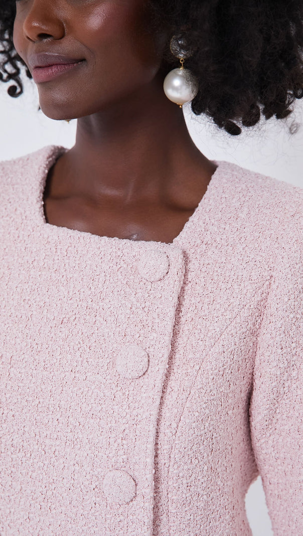 AIIZIE PINK TWEED BIRKLEY DRESS - product image