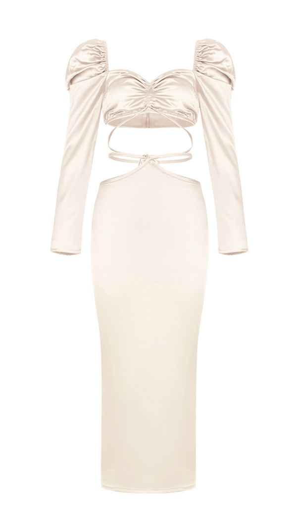 AIIZIE IVORY WHITE HIP DRESS - product image