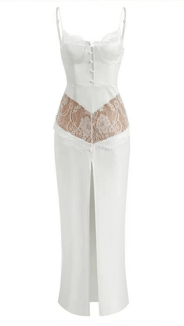 AIIZIE IVORY WHITE LACE DRESS - product image