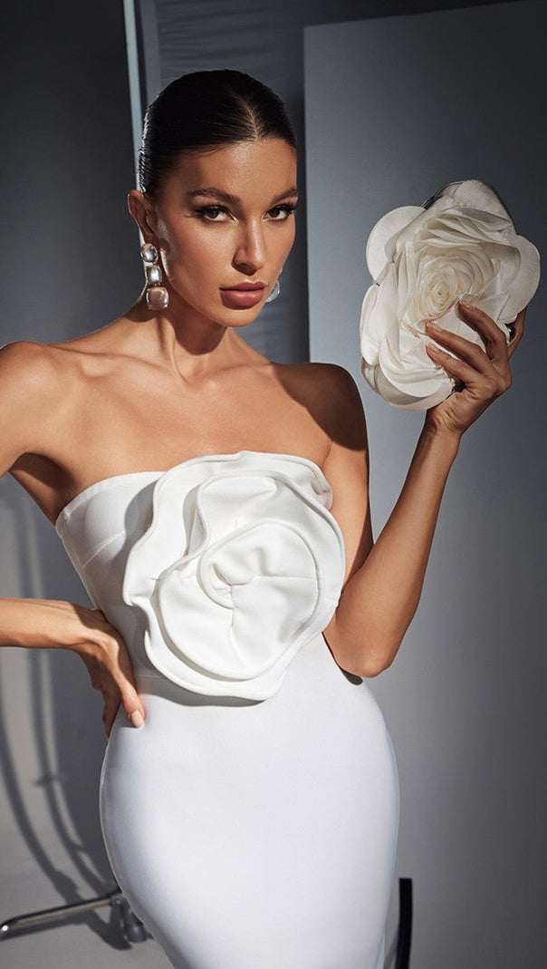 AIIZIE FLOWER SATIN CLUTCH - product image