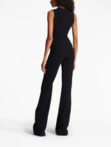 SLEEVELESS FLARED JUMPSUIT