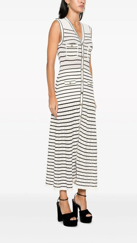 STRIPED KNIT DRESS