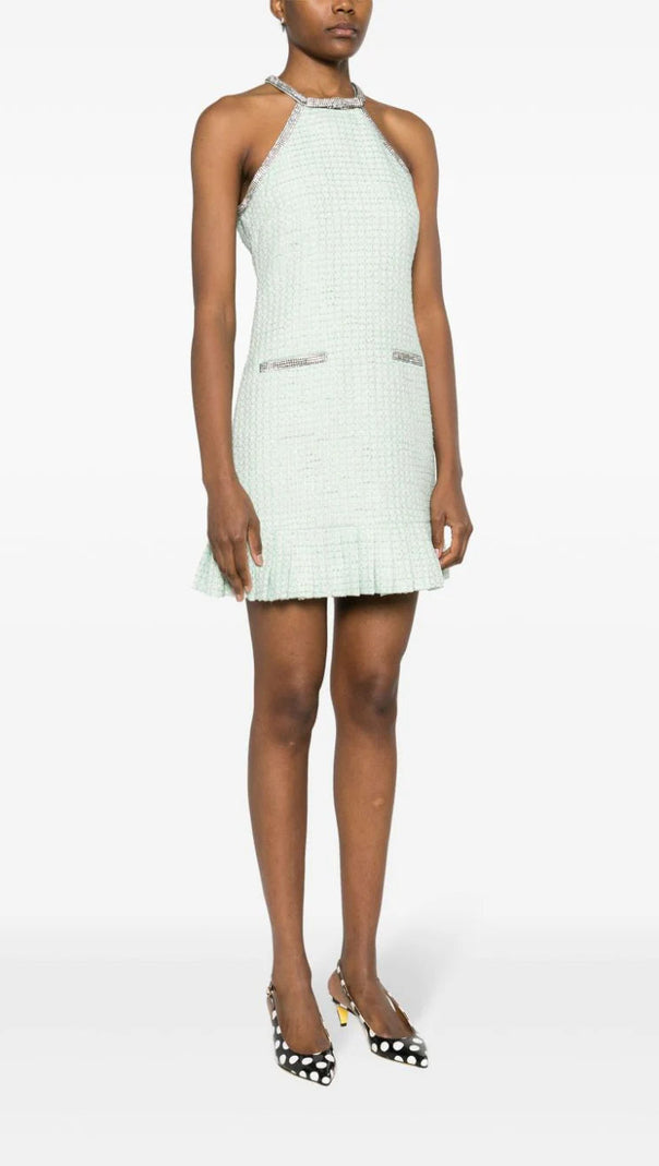 AIIZIE MINT BOUCLE MINI DRESS - product image