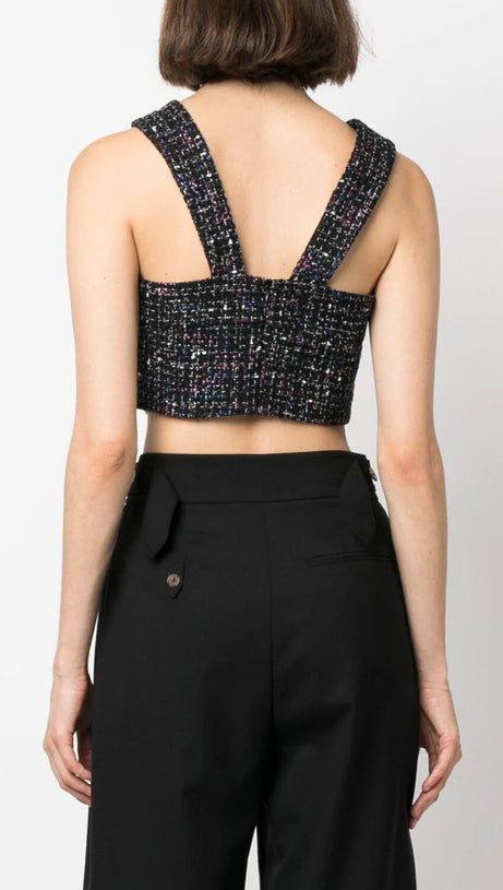 Kurzes Top aus Tweed 