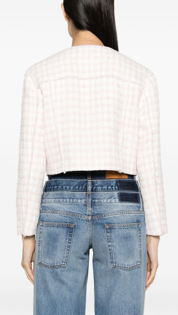AIIZIE CROPPED TWEED BUTTON FRONT JACKET - product image