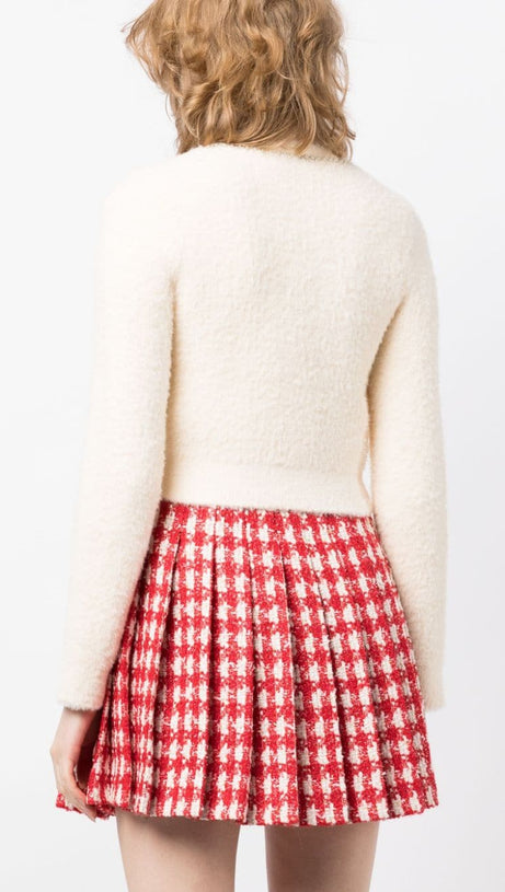 EMBELLISHED BOW CARDIGAN