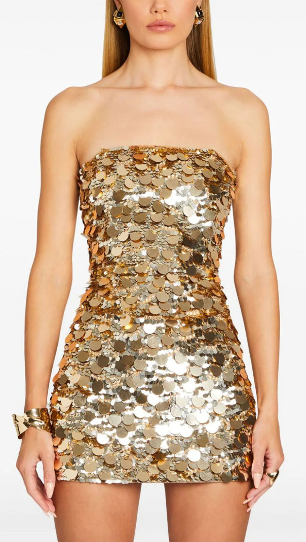 AIIZIE SEQUIN-EMBELLISHED STRAPLESS MINI DRESS - product image