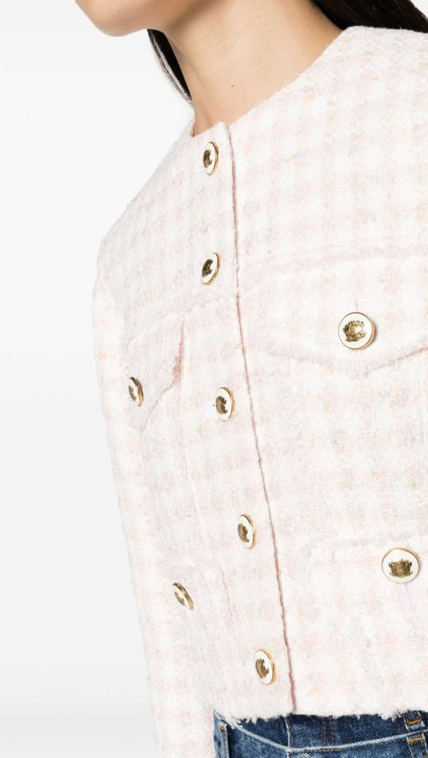 AIIZIE CROPPED TWEED BUTTON FRONT JACKET - product image