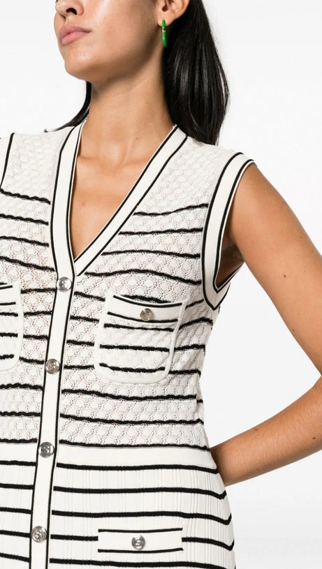 STRIPED KNIT DRESS