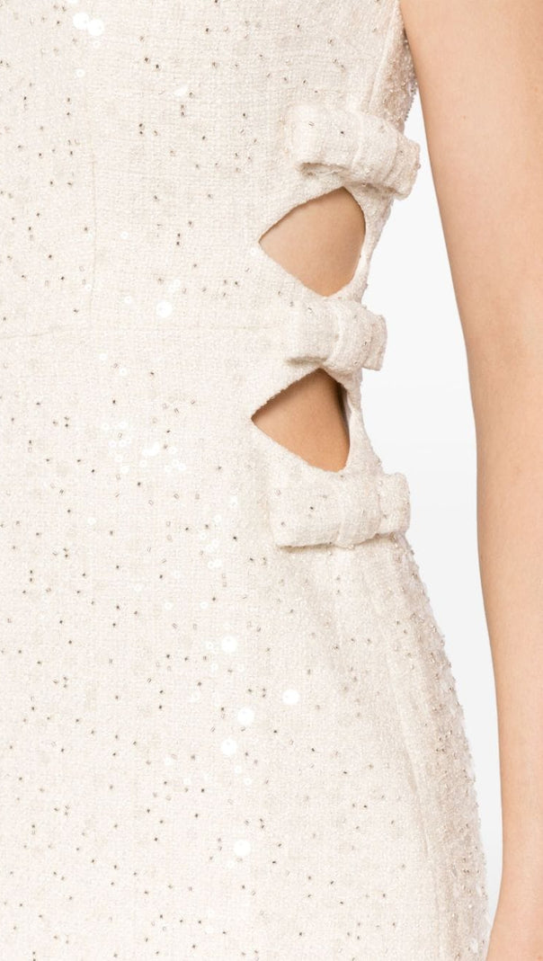 AIIZIE CUTOUT EMBELLISHED BOUCLÉ MINI DRESS - product image