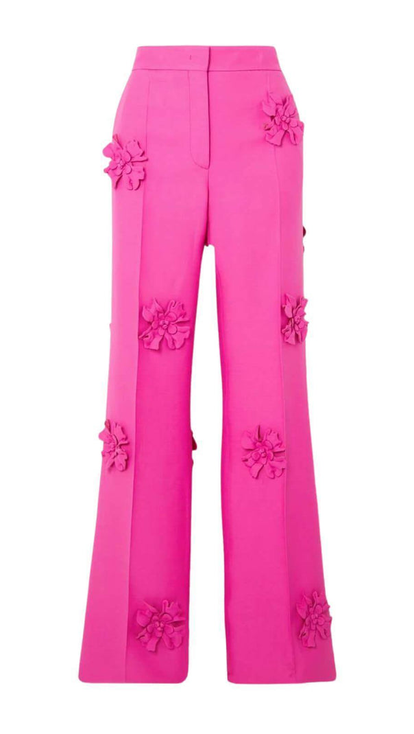 Indiana Floral Embellished Blazer Set in Hot Pink