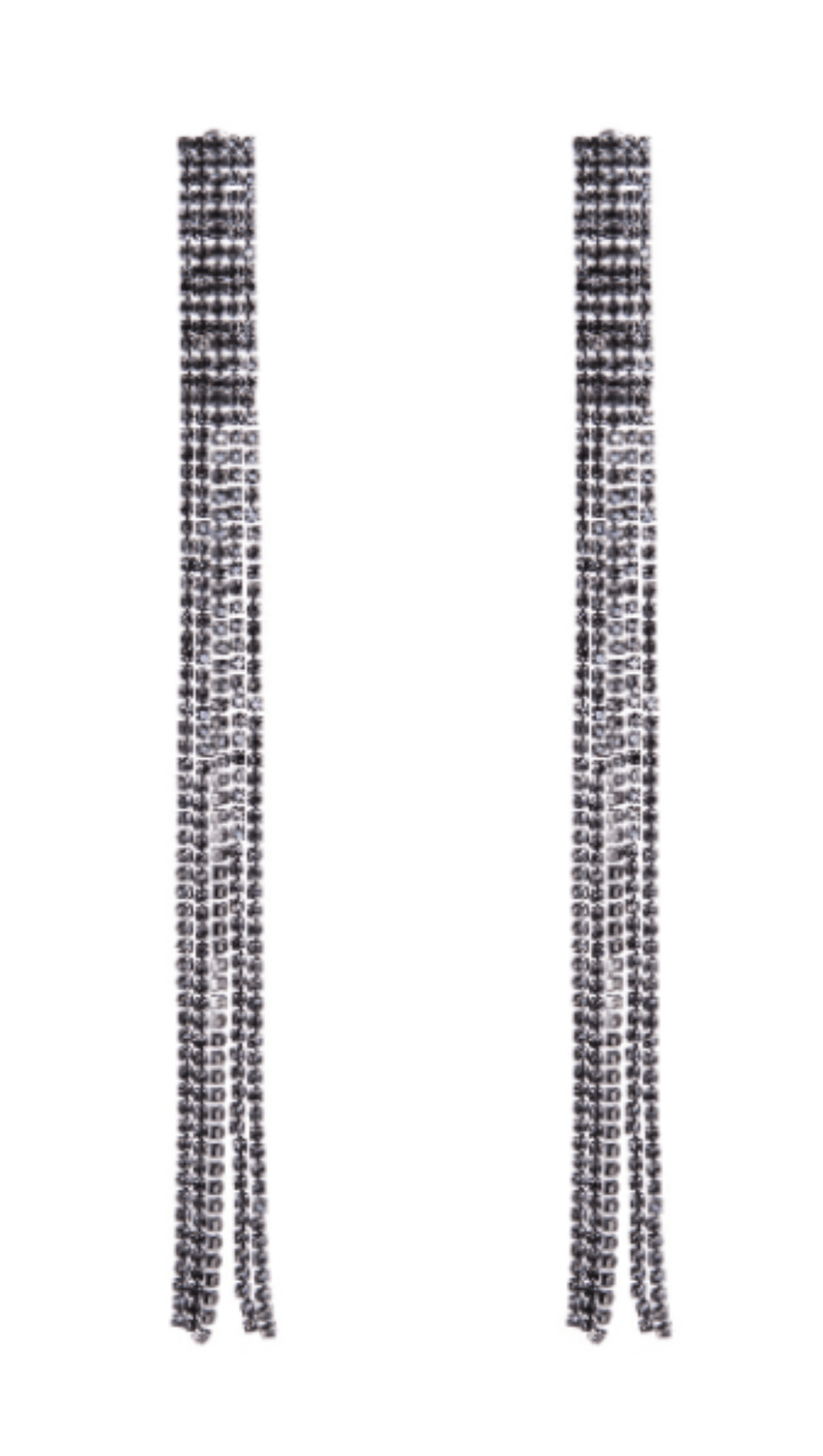 INLAID DIAMOND TASSEL EARRINGS