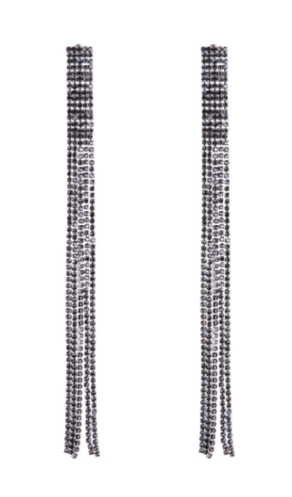 INLAID DIAMOND TASSEL EARRINGS