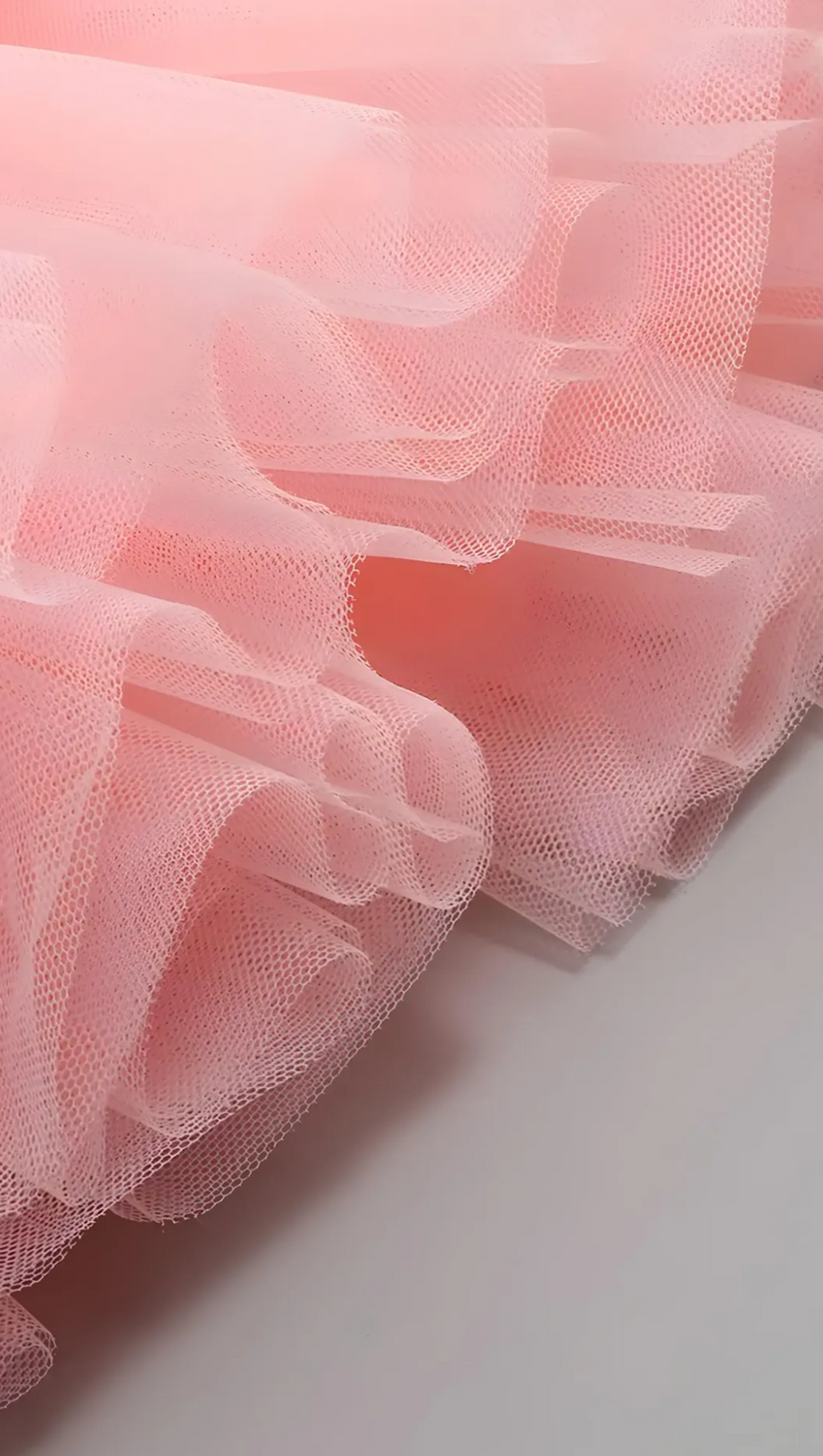 SATIN CORSET TULLE LAYERED A-LINE MIDI DRESS - BABY PINK