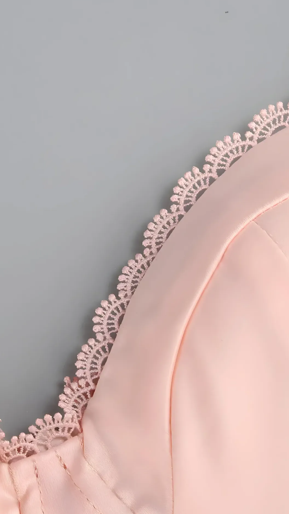 AIIZIE SATIN CORSET TULLE LAYERED A-LINE MIDI DRESS - BABY PINK - product image