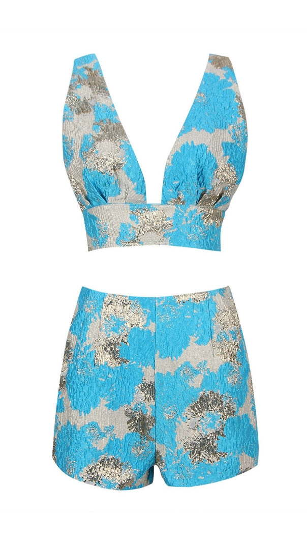 Jacquard Two Piece Set in Yellow