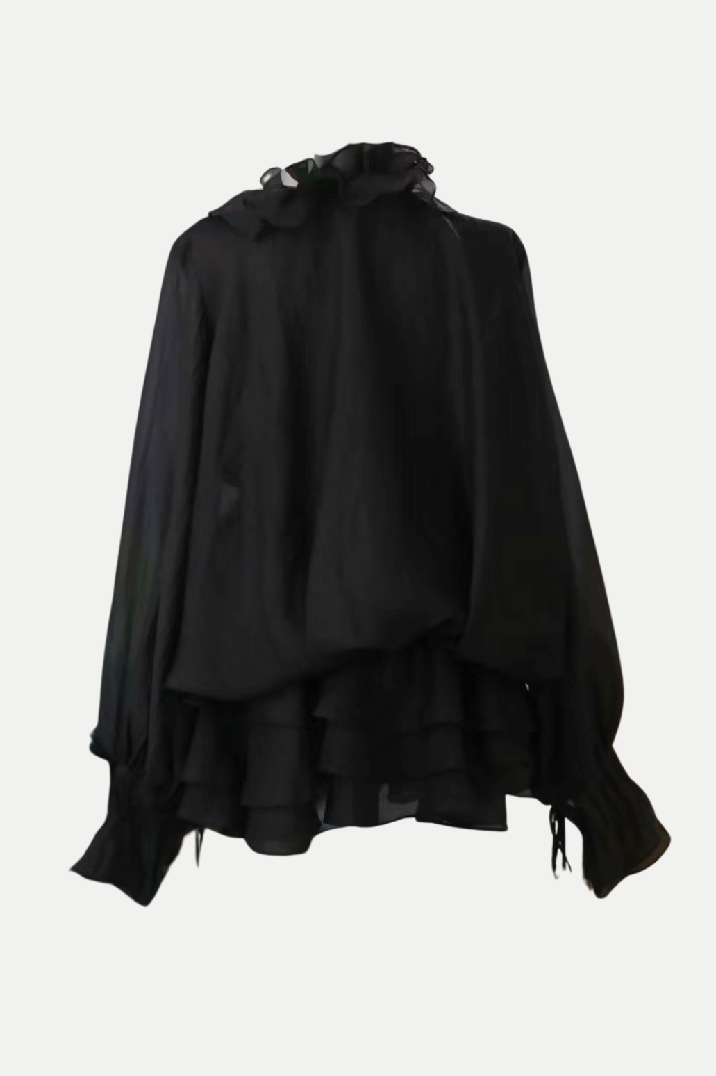 AIIZIE JAKETTA FLOWER RUFFLE MINI DRESS IN BLACK - product image