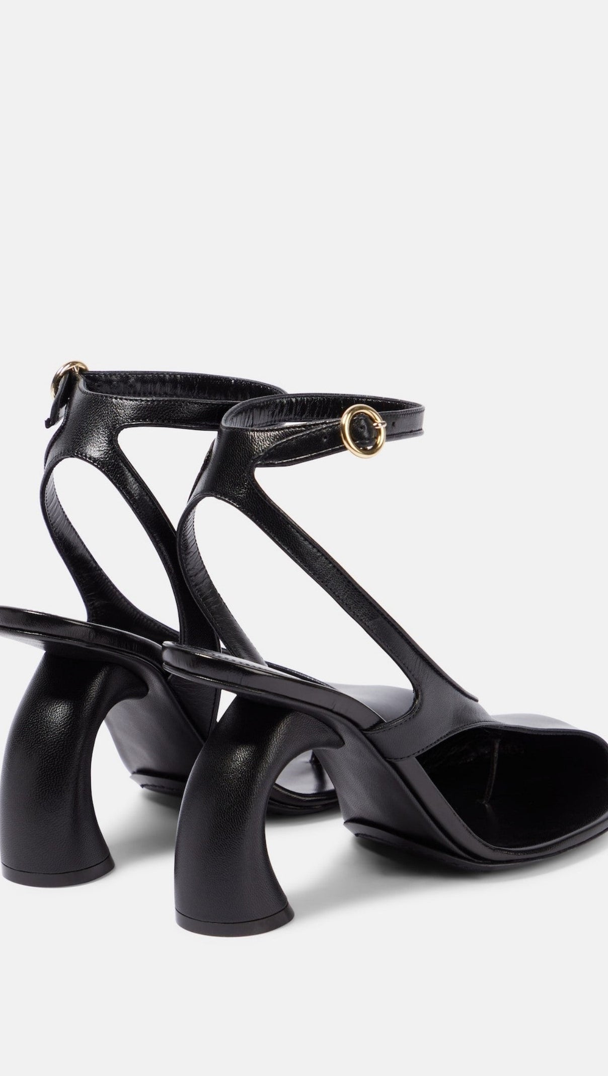 AIIZIE JANELLE CUTOUT HEELED SANDALS - BLACK - product image