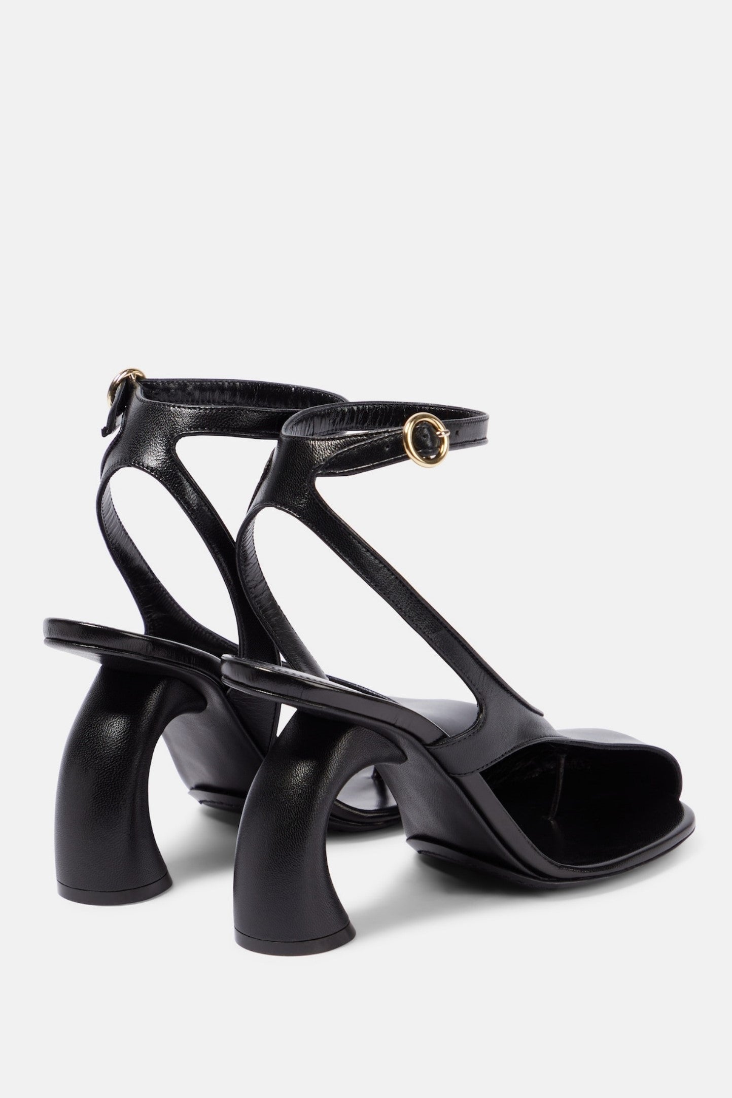 AIIZIE JANELLE CUTOUT HEELED SANDALS - BLACK - product image
