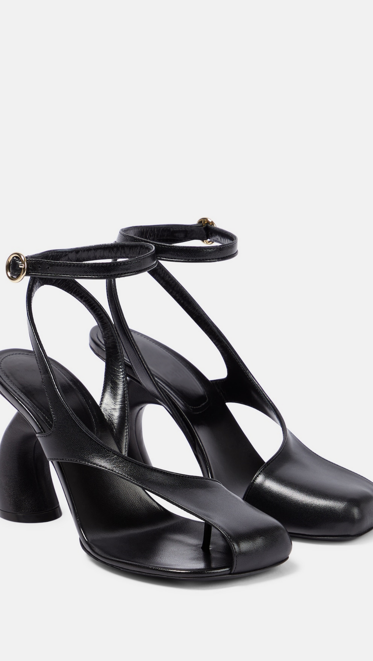 AIIZIE JANELLE CUTOUT HEELED SANDALS - BLACK - product image