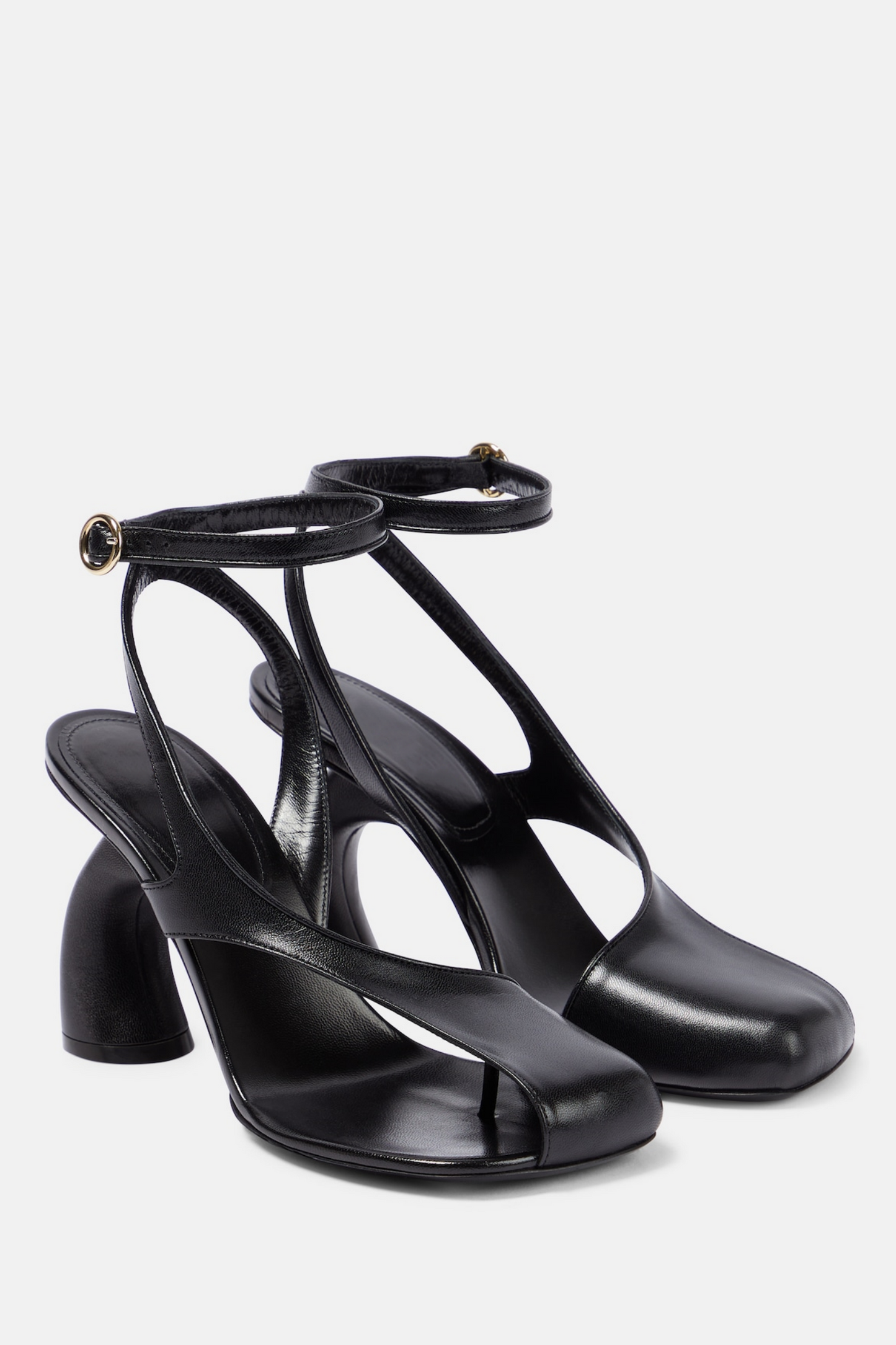 AIIZIE JANELLE CUTOUT HEELED SANDALS - BLACK - product image