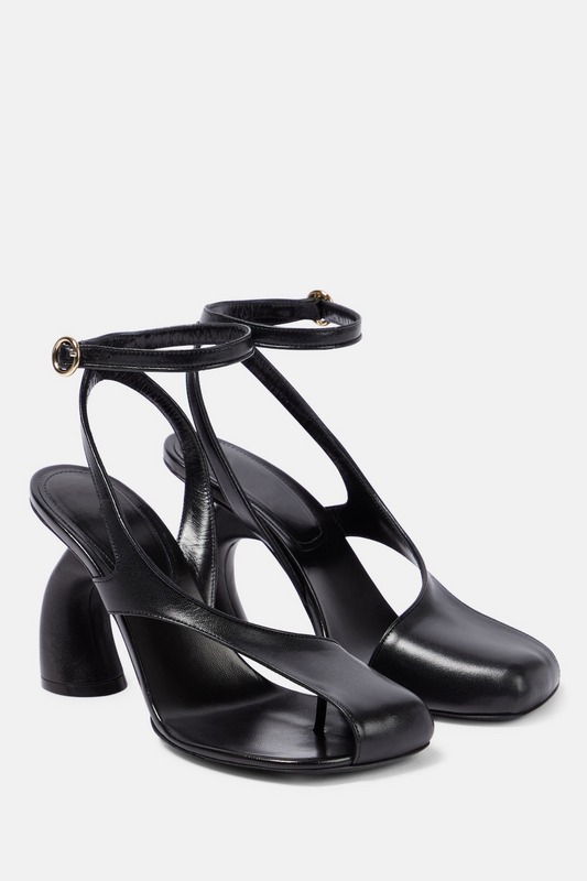AIIZIE JANELLE CUTOUT HEELED SANDALS - BLACK - product image