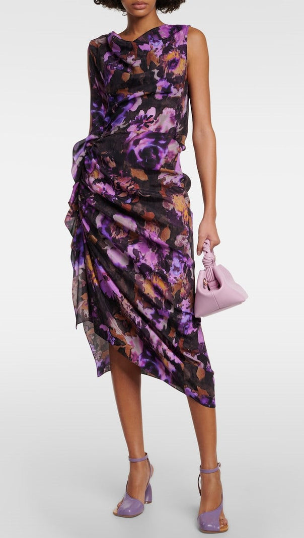 AIIZIE JANELLE CUTOUT HEELED SANDALS - PURPLE - product image