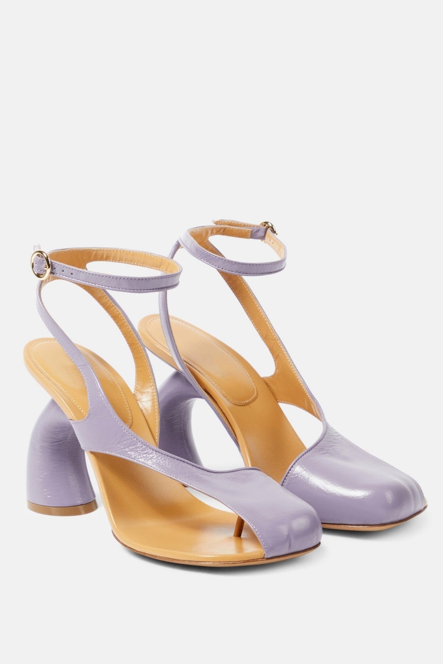 AIIZIE JANELLE CUTOUT HEELED SANDALS - PURPLE - product image
