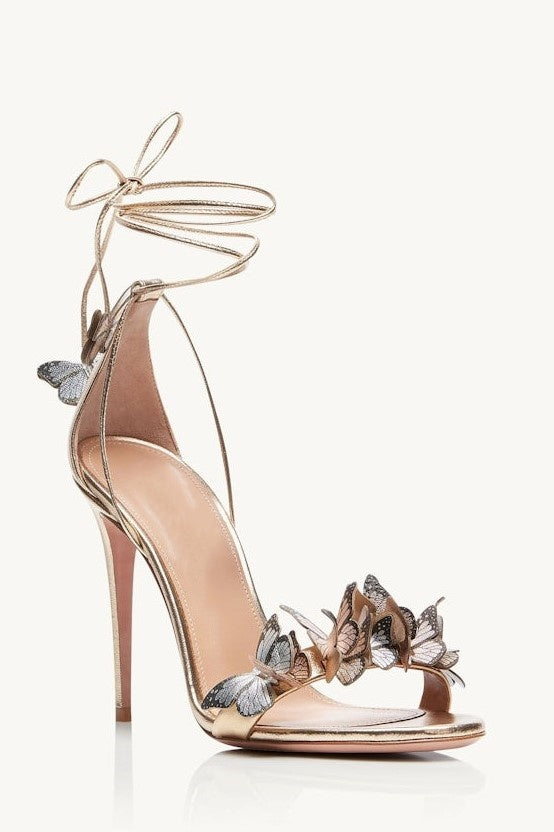 AIIZIE JAZMA PAPILLON SANDALS - CHAMPAGNE - product image