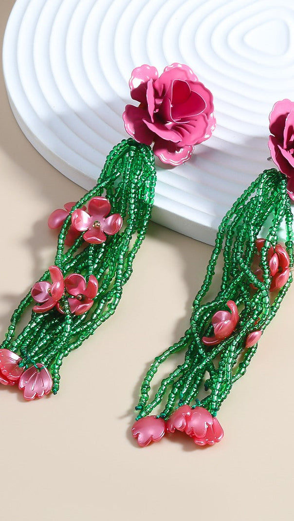 AIIZIE JOCELYN FLORAL BEAD EARRINGS - product image