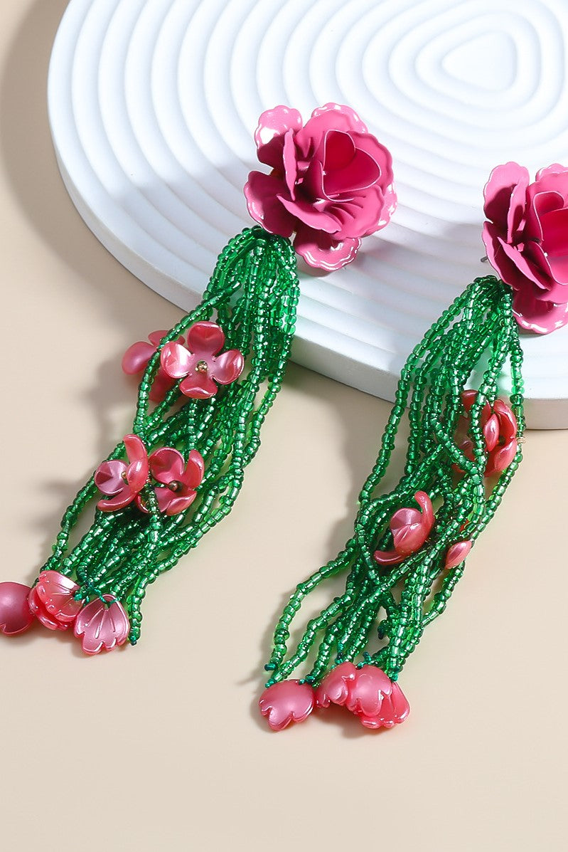 AIIZIE JOCELYN FLORAL BEAD EARRINGS - product image