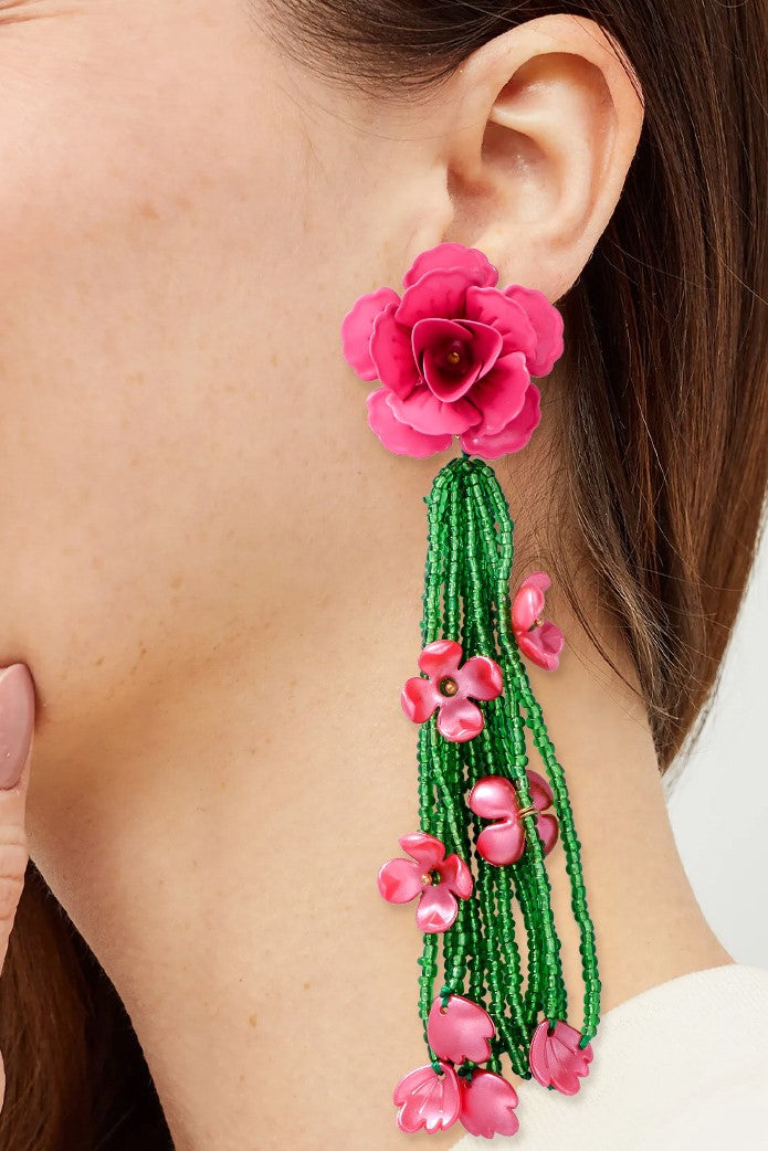AIIZIE JOCELYN FLORAL BEAD EARRINGS - product image