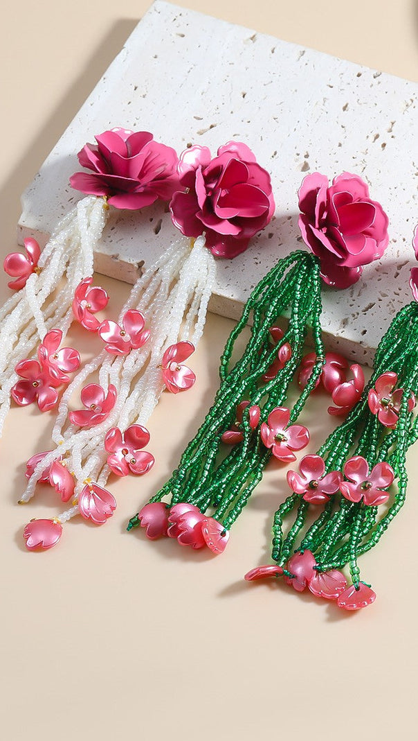 AIIZIE JOCELYN FLORAL BEAD EARRINGS - product image