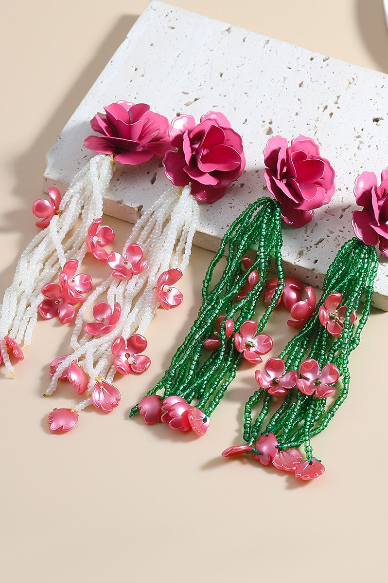 AIIZIE JOCELYN FLORAL BEAD EARRINGS - product image