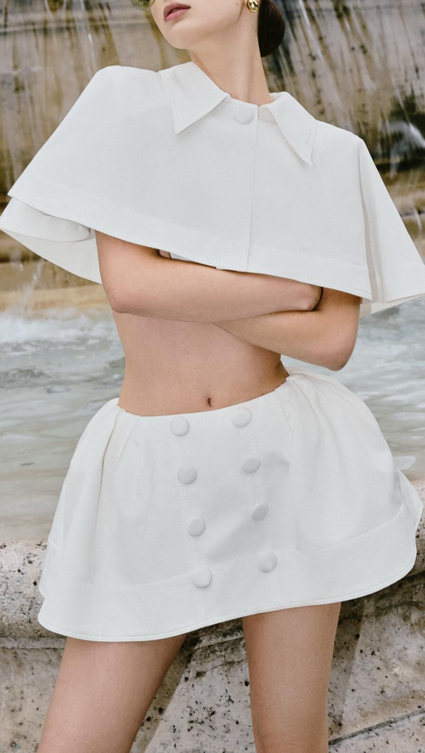 AIIZIE Jonas Cape Top & Mini Skirt Set - product image