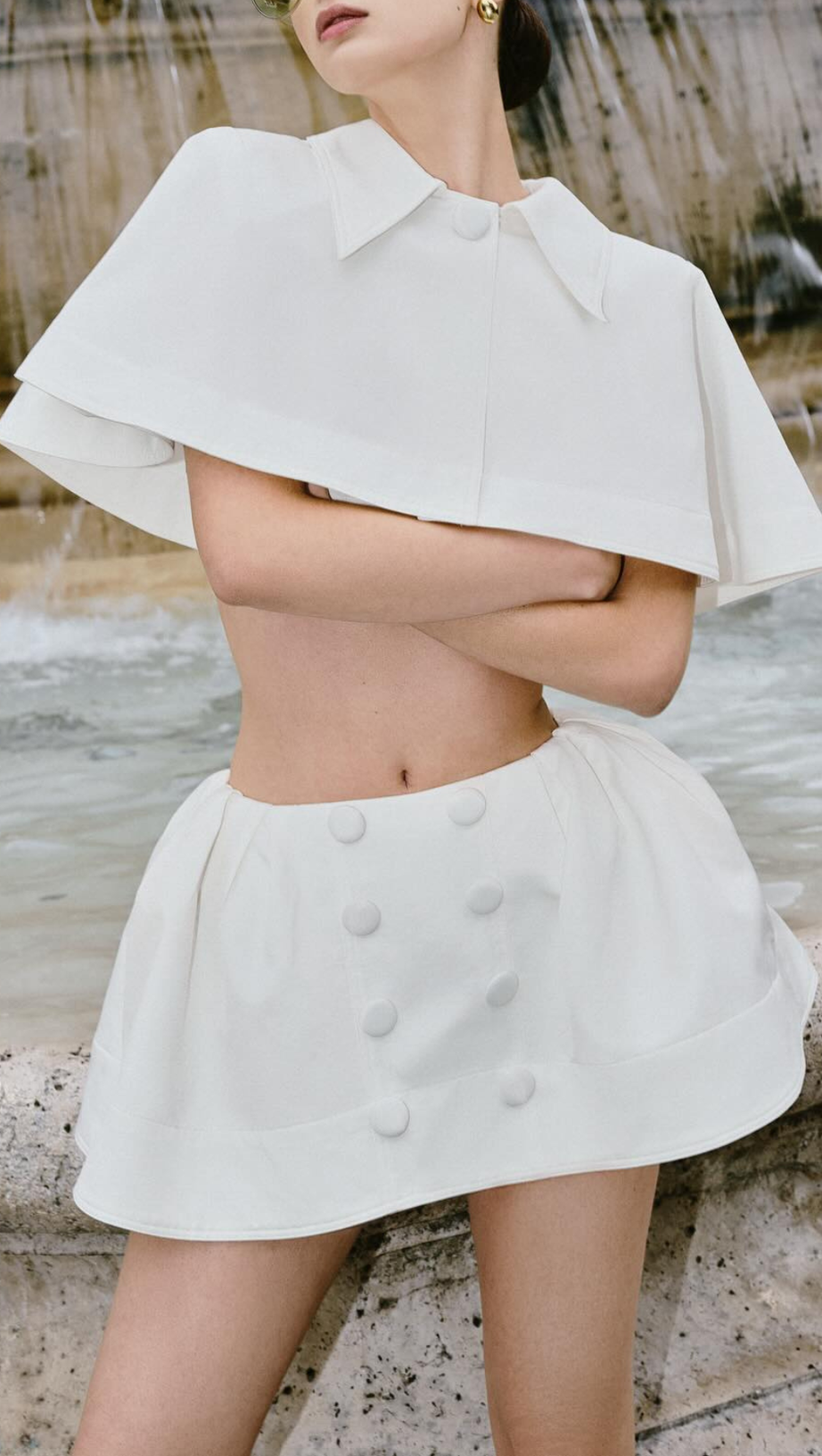 Jonas Cape Top & Mini Skirt Set