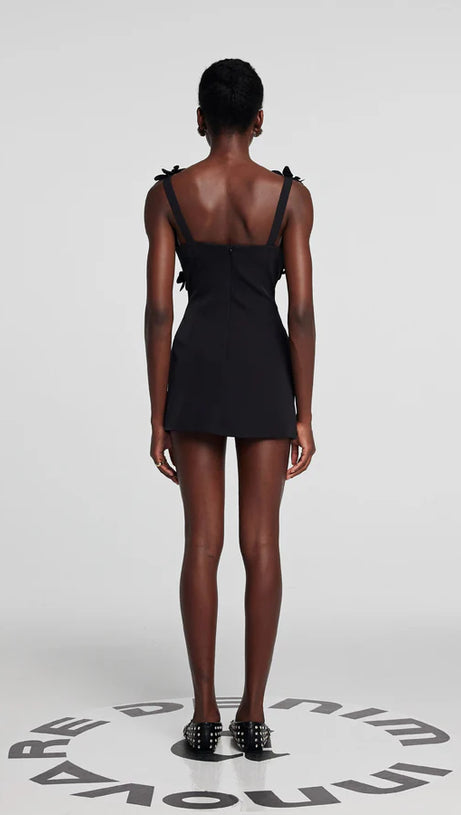 JULIETE FLORAL PLUNGE SLEEVELESS MINI DRESS